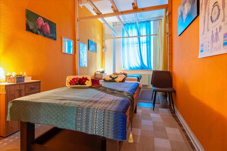 Einblick in den Massageraum von Fon Nantana Massageraum von Fon Nantana Thaimassage in Berlin Köpenick